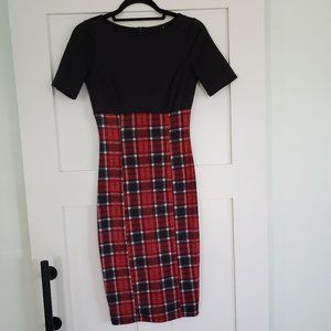 NWOT classy red plaid dress
